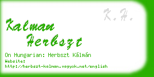 kalman herbszt business card