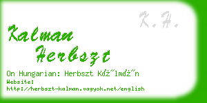 kalman herbszt business card